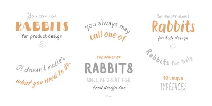 Rabbits Font Poster 8
