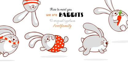 Rabbits Font Poster 12