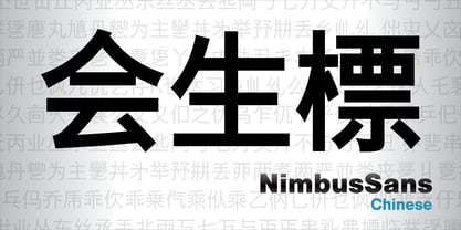 Nimbus Sans Chinese Simplified Font Poster 3