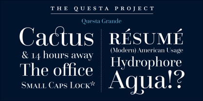 Questa Grande Font Poster 1