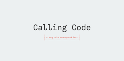 Calling Code Font Poster 1