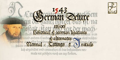 1543 German Deluxe Font Poster 1