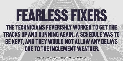 Railroad Gothic Pro Font Poster 4