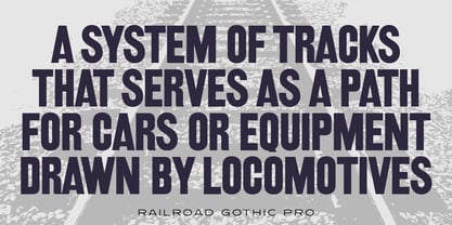 Railroad Gothic Pro Font Poster 2