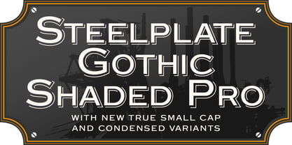 Steelplate Gothic Pro Font Poster 1