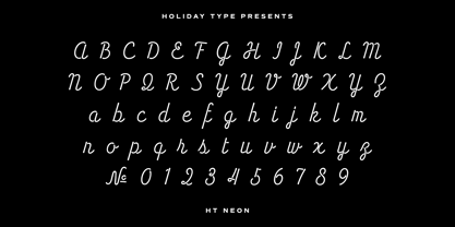 HT Neon Font Poster 2