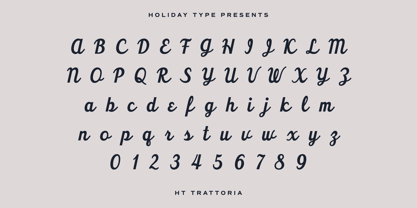 HT Trattoria Font Poster 2