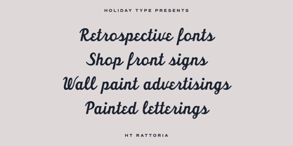 HT Trattoria Font Poster 3