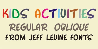 Kids Activities JNL Font Poster 1