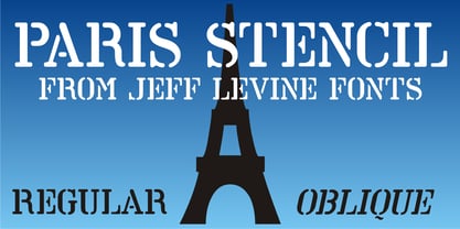 Paris Stencil JNL Font Poster 1