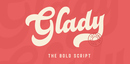 Glady Script Font Poster 1