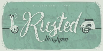 Rusted Brushpen Font Poster 1