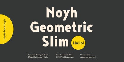 Noyh Geometric Slim Font Poster 1