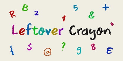 Leftover Crayon Font Poster 1