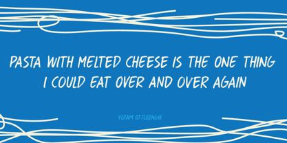 Spaghetti And Cheese Font Poster 2