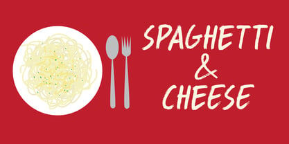 Spaghetti And Cheese Font Poster 1