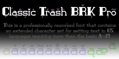 Classic Trash BRK Pro Font Poster 1