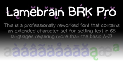 Lamebrain BRK Pro Font Poster 1