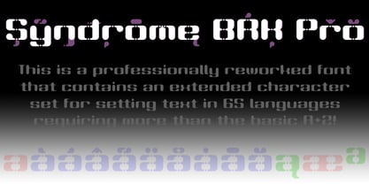 Syndrome BRK Pro Font Poster 1