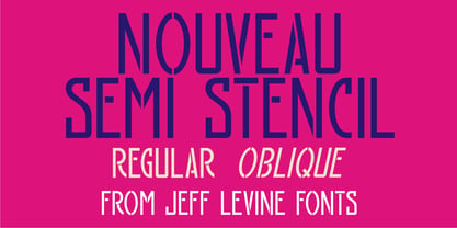 Nouveau Semi Stencil JNL Font Poster 1
