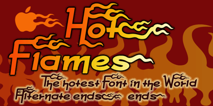 Hot Flames Font Poster 1