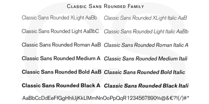 Classic Sans Rounded Fuente Póster 4