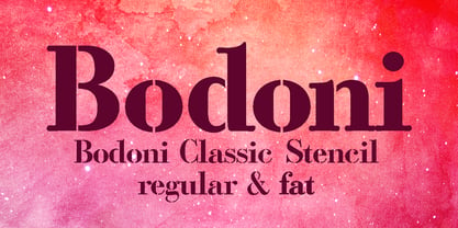 Bodoni Classic Stencil Fuente Póster 1
