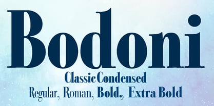 Bodoni Classic Condensed Font Poster 1