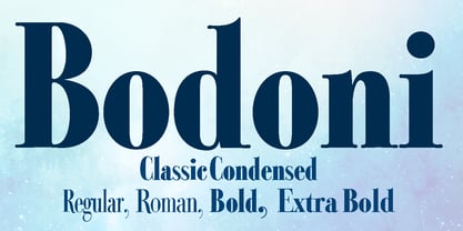 Bodoni Classic Condensed Fuente Póster 1