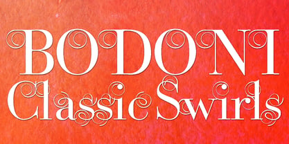 Bodoni Classic Swirls Font Poster 1