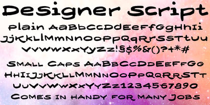 Designer Script Fuente Póster 1