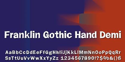 FranklinGothicHandDemi Font Poster 1