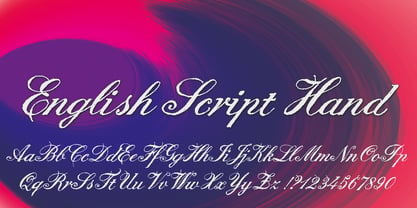 English Script Hand Font Poster 1