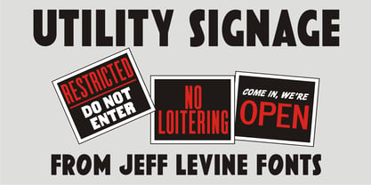 Utility Signage JNL Font Poster 1