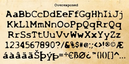 Overexposed Font Poster 2