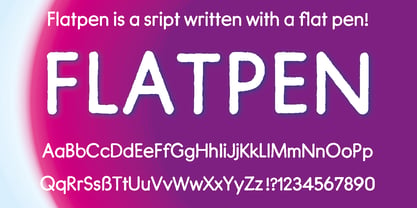 Flatpen Font Poster 2