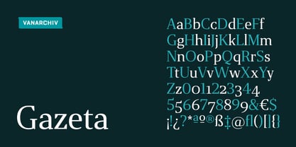 Gazeta Font Poster 1