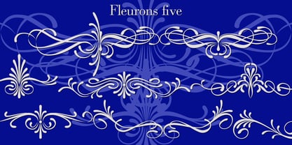Fleurons V Font Poster 1