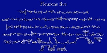 Fleurons V Font Poster 2