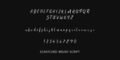 Scratched Brush Script Font Poster 7