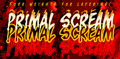 Primal Scream Font Poster 5