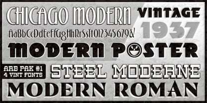 ARB 44 Chicago Modern Font Poster 2