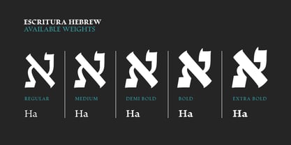 Escritura Hebrew Font Poster 6