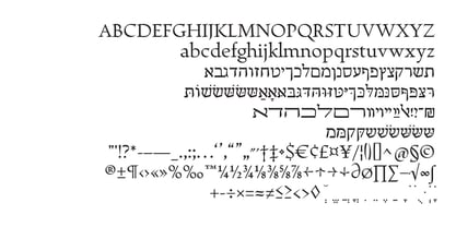 Escritura Hebrew Font Poster 7
