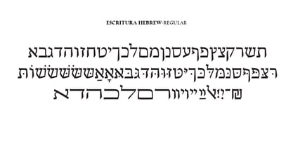 Escritura Hebrew Font Poster 5