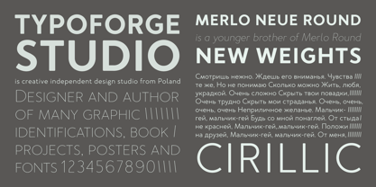 Merlo Neue Round Font Poster 2