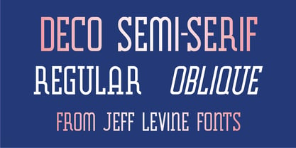 Deco Semi Serif JNL Font Poster 1