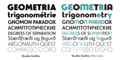 Studio Gothic Font Poster 7