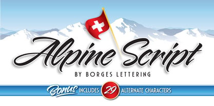 Alpine Script Fuente Póster 1