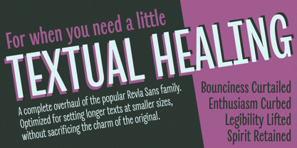 Revla Sans Text Font Poster 2